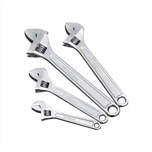 מפתח ברגים מתכוונן מפלדת פחמן עם ציפוי כרום